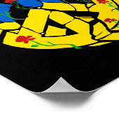 Oekraïense Vlag Vredesbloemen Poster (Hoek)