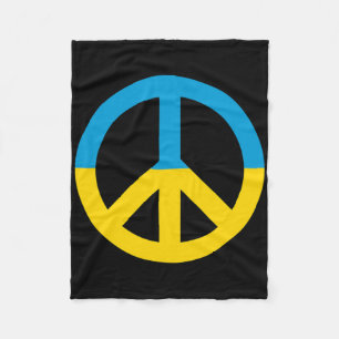 Oekraïense vlag vredesteken fleece deken