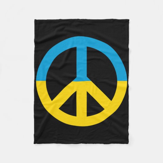 Oekraïense vlag vredesteken fleece deken (Voorkant)