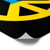 Oekraïense vlag vredesteken poster (Hoek)