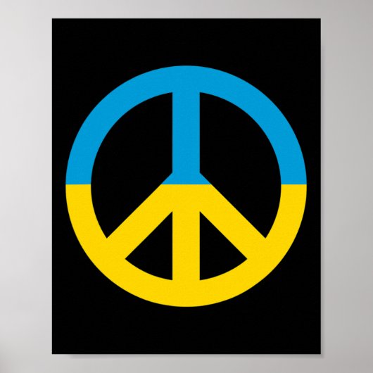 Oekraïense vlag vredesteken poster (Voorkant)