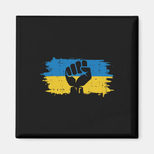 Oekraïense Vlag Vuist Oekraïense Verzet Protest Ma Magneet