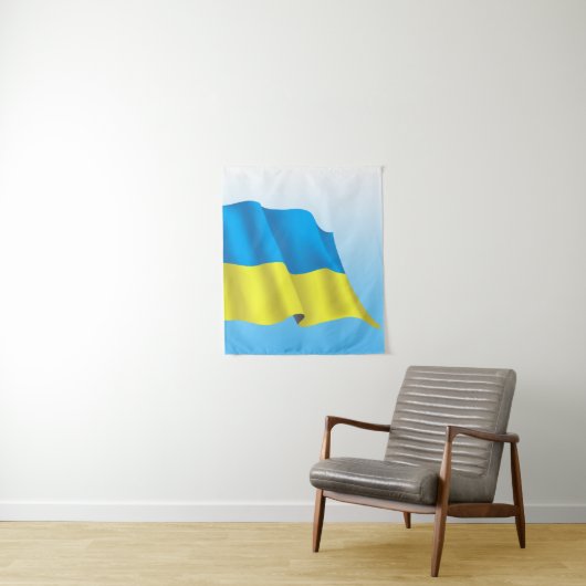Oekraïense vlag wandkleed (In situ)
