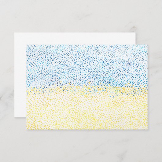 Oekraïense vlag Waterverf Bedankkaart (Voorkant / Achterkant)