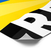 Oekraïense vlag weerstaat vuist poster (Hoek)