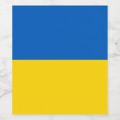 Oekraïense vlag wijn etiket (Enkel label)