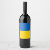 Oekraïense vlag wijn etiket (Voorkant)