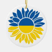Oekraïense vlag zonnebloem keramisch ornament (Voorkant)