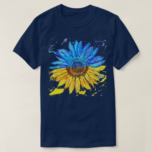 Oekraïense vlag - Zonnebloem - steun voor Oekraïne T-shirt (Design voorkant)