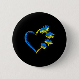 Oekraïense Vlag Zonnebloem Vintage Oekraïense Lief Ronde Button 5,7 Cm