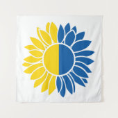 Oekraïense vlag zonnebloem wandkleed (Voorkant (horizontaal))