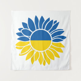 Oekraïense vlag zonnebloem wandkleed