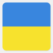 Oekraïense vlaggen vierkante sticker (Voorkant)