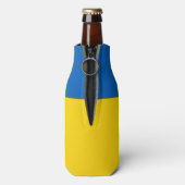 Oekraïense vlaggenblauw - gele Oekraïense steun Flesjeskoeler (Fles Achterkant)