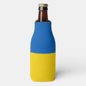Oekraïense vlaggenblauw - gele Oekraïense steun Flesjeskoeler (Fles Voorkant)