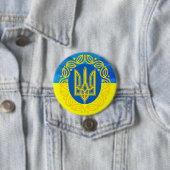 Oekraïense vlaggenButton Ronde Button 7,6 Cm (In situ)