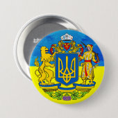 Oekraïense vlaggenButton Ronde Button 7,6 Cm (Voorkant /achterkant)