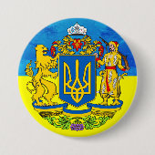 Oekraïense vlaggenButton Ronde Button 7,6 Cm (Voorkant)
