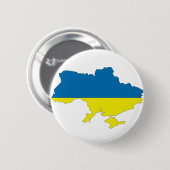Oekraïense vlaggenkaart ronde button 5,7 cm (Voorkant /achterkant)