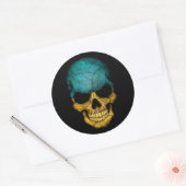 Oekraïense vlaggenschedel Ronde Sticker (Envelop)