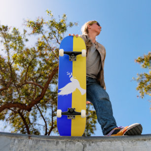 Oekraïense vlaggenskateboard Dove of Peace - Freed Persoonlijk Skateboard