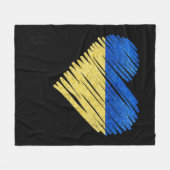 Oekraïense vlaggepride Fleece Deken (Voorkant (Horizontaal))