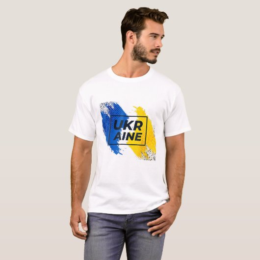  Oekraïense vlaggepride T-shirt (Voorkant volledig)