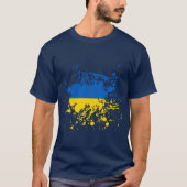 Oekraïense vlaginktplatter t-shirt (Voorkant)