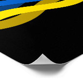 Oekraïense Vlaglint Steun Oekraïne Poster (Hoek)