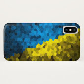 Oekraïense vlagmozaïek Case-Mate iPhone case (Achterkant (horizontaal))