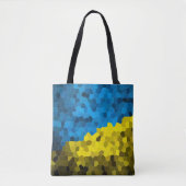 Oekraïense vlagmozaïek tote bag (Voorkant)