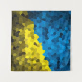 Oekraïense vlagmozaïek wandkleed (Voorkant (horizontaal))