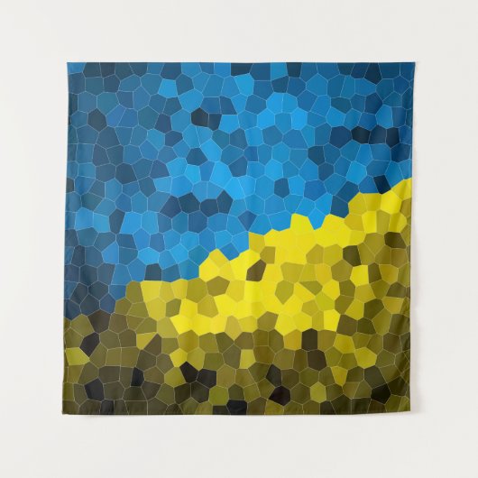 Oekraïense vlagmozaïek wandkleed (Voorkant)