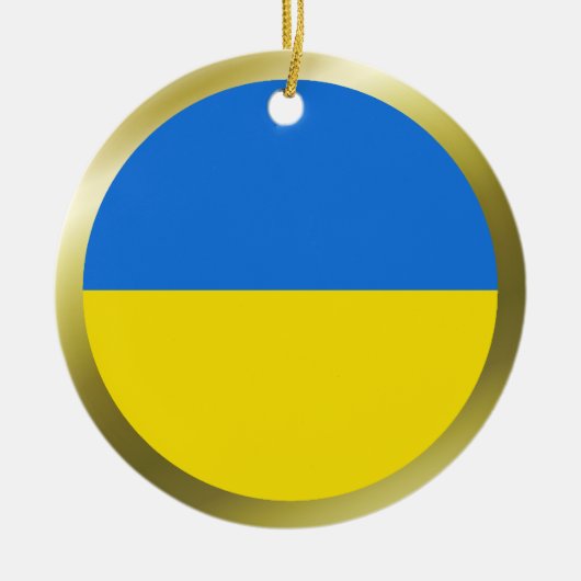 Oekraïense vlagornament keramisch ornament (Voorkant)