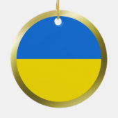 Oekraïense vlagornament keramisch ornament (Achterkant)