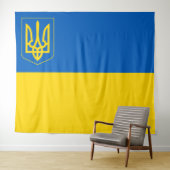 Oekraïense vlagpatriottische Oekraïense wapenstils Wandkleed (In Situ (horizontaal))
