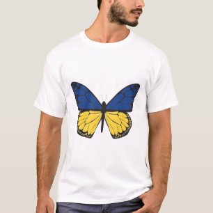 Oekraïense Vlinder - Blauwe En Gele Vlag - Vrijhei T-shirt