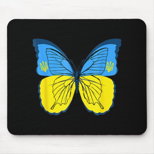 Oekraïense vlindervlag met Trident F Muismat (Voorkant)