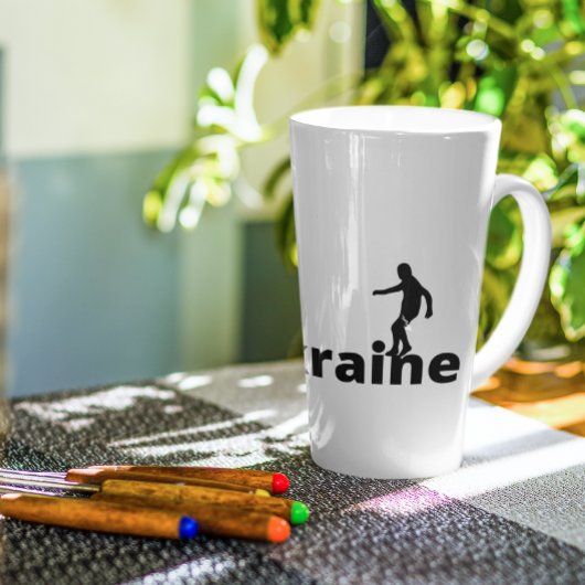 Oekraïense voetbal latte mok