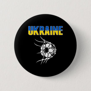 Oekraïense voetbalfans shirt - Oekraïense vlag voe Ronde Button 5,7 Cm