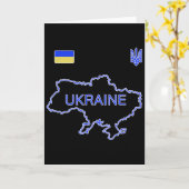 Oekraïense voetbalploeg Ukr-kaart en drietand-jers Kaart (Gele Bloem)