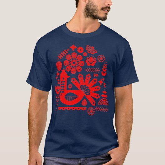 Oekraïense vogel Vyshyvanka Style T-shirt (Voorkant)