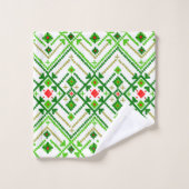 Oekraïense volkskunst geïnspireerd bad handdoek (Wasdoekje)