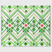 Oekraïense volkskunst geïnspireerd cadeaupapier (Vlak)