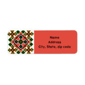 Oekraïense volkskunst geïnspireerd etiket (Voorkant)