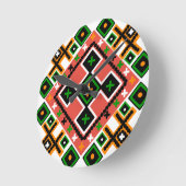 Oekraïense volkskunst geïnspireerd ronde klok (Hoek)