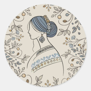 Oekraïense volkskunst ronde Sticker