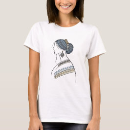 Oekraïense volksvrouw | Line Art T-shirt