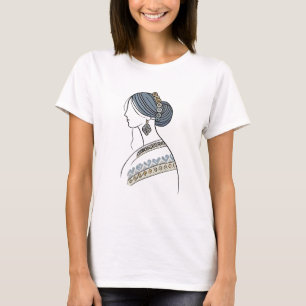Oekraïense volksvrouw   Line Art T-shirt