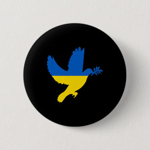 Oekraïense Vredesduif Ronde Button 5,7 Cm
